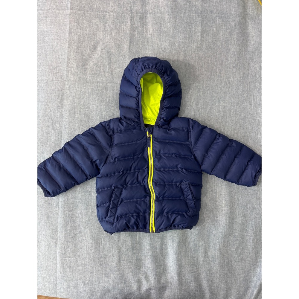 Next Puffer Jacket Baby 12-18M Navy Blue Excellent Hooded Quilted Coat 126298284